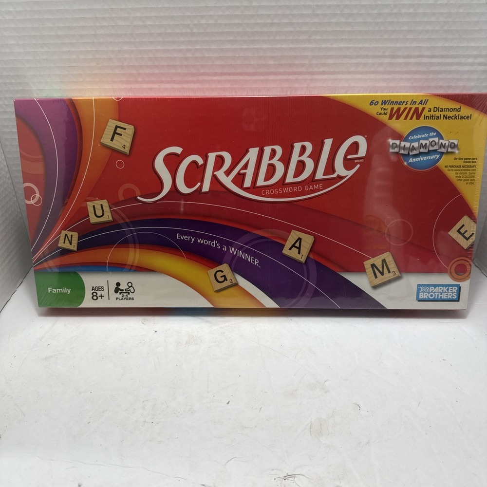 Vintage 2001 Scrabble Crossword Table Word Game‎ Parker Brothers New Sealed